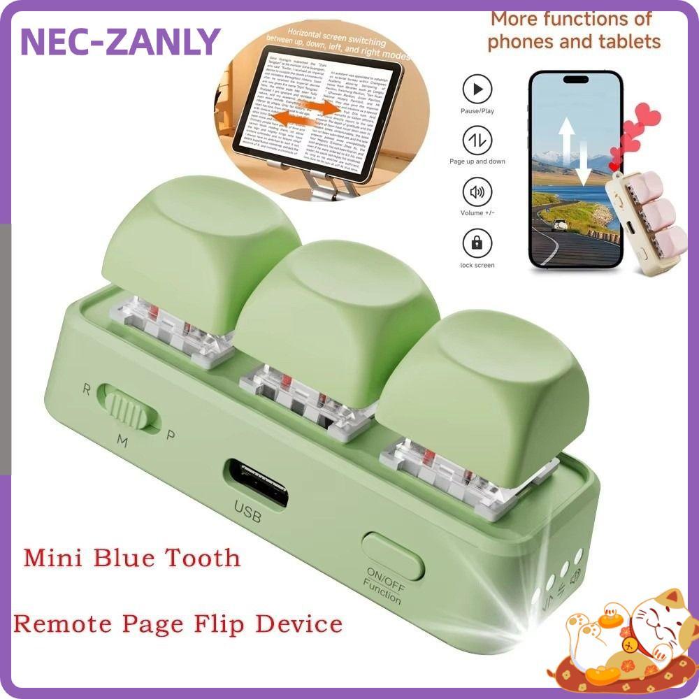 NEC-ZANLY Bàn Phím Trang Turner, 3 Phím Di Động EBook Trang Turner Bàn Phím, Đa Năng Đa Năng Bàn Phí