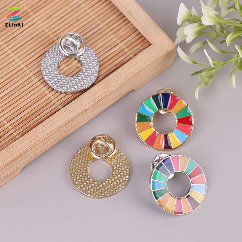 ZLinKJ Enamal 17 Màu Mục tiêu phát triển bền vững Trâm cài Liên Hợp Quốc SDG Pin Mới