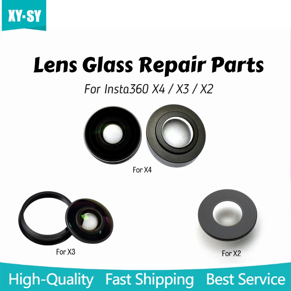 Ống Kính Kính Kính Cho Insta360 X4 X3 X2 360 Ống Kính Thay Thế Bộ Phận Sửa Chữa Vòng Gắn Cho Insta 3