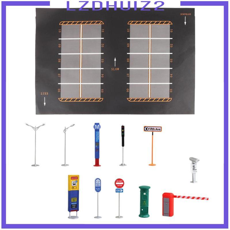 1: 64 Bãi đậu xe lớn Thảm mô hình ô tô Diecast Garage Mô hình ô tô thu nhỏ Hiển thị