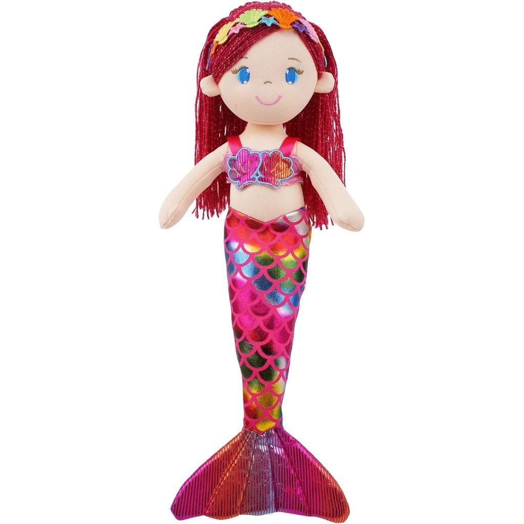 June Garden 16,5 "Nàng tiên cá lấp lánh Aurelia - Quà tặng búp bê nàng tiên cá nhồi bông mềm mại cho