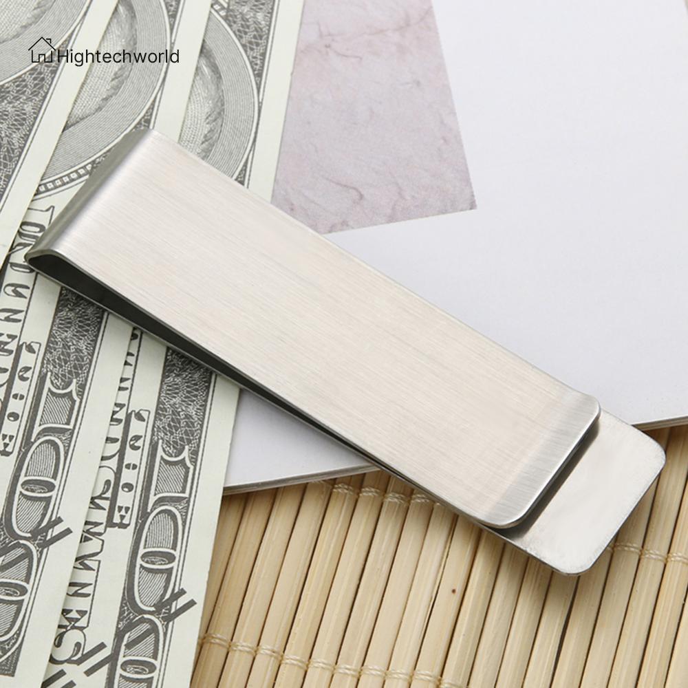 Hộp đựng thẻ ID Mini Ví bằng thép không gỉ Kẹp tiền giấy Ví chống thất lạc Kẹp tiền đô la cho du lịc