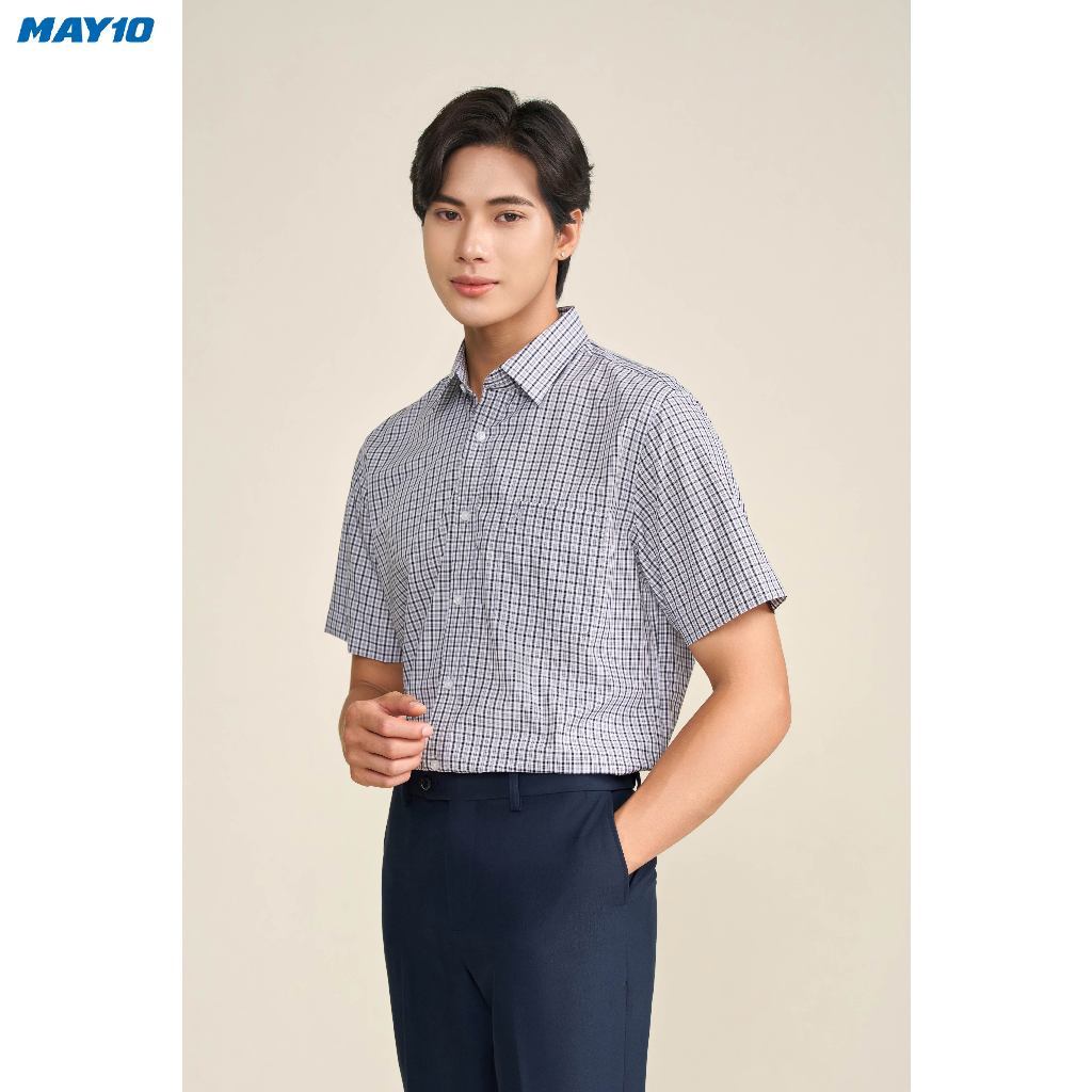 Áo sơ mi nam cộc tay May 10 form Regular mã 010124022 AK532