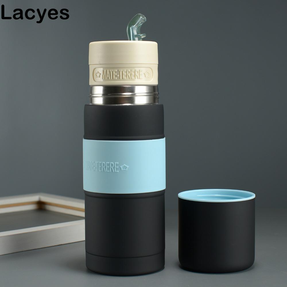 Cốc trà LACYES Yerba Mate, 700 / 500ml có ống hút lọc Yerba Mate Thermos Cup, Chai cách nhiệt chống 