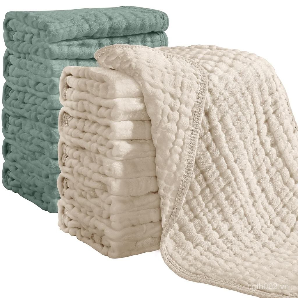 Vải Looxi Muslin Vải Muslin 100% Cotton 12 Gói Lớn 20 '' x10 '' Vải ợn Cho Bé Mềm Mại Và Thấm Hút Ch