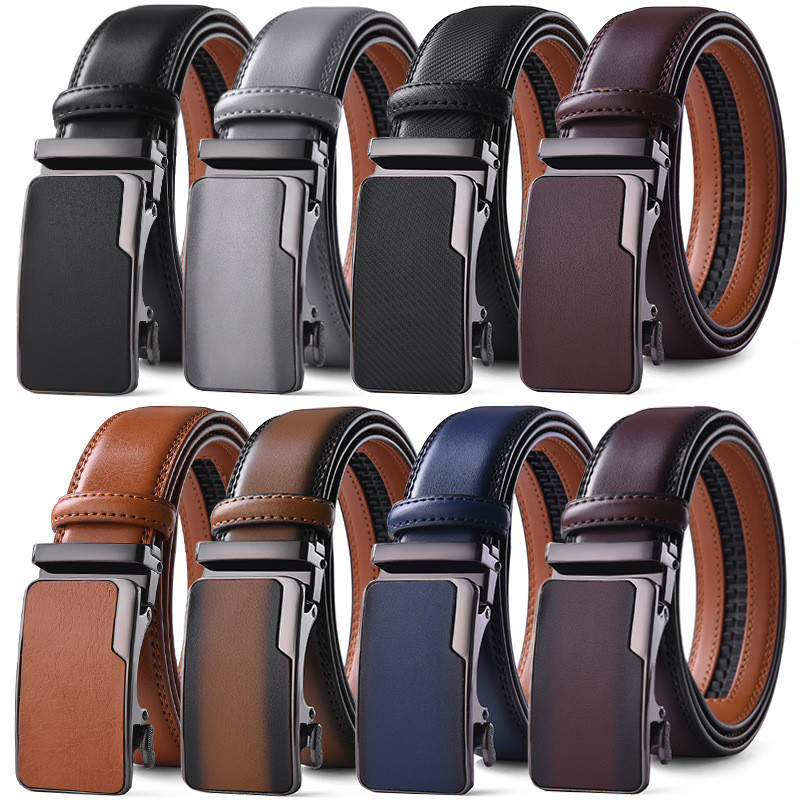 Boutique Nam Da Bò Thắt Lưng Kinh Doanh Da Tự Động Khóa Thắt Lưng Hợp Thời Trang Thường Ngày Phù Hợp