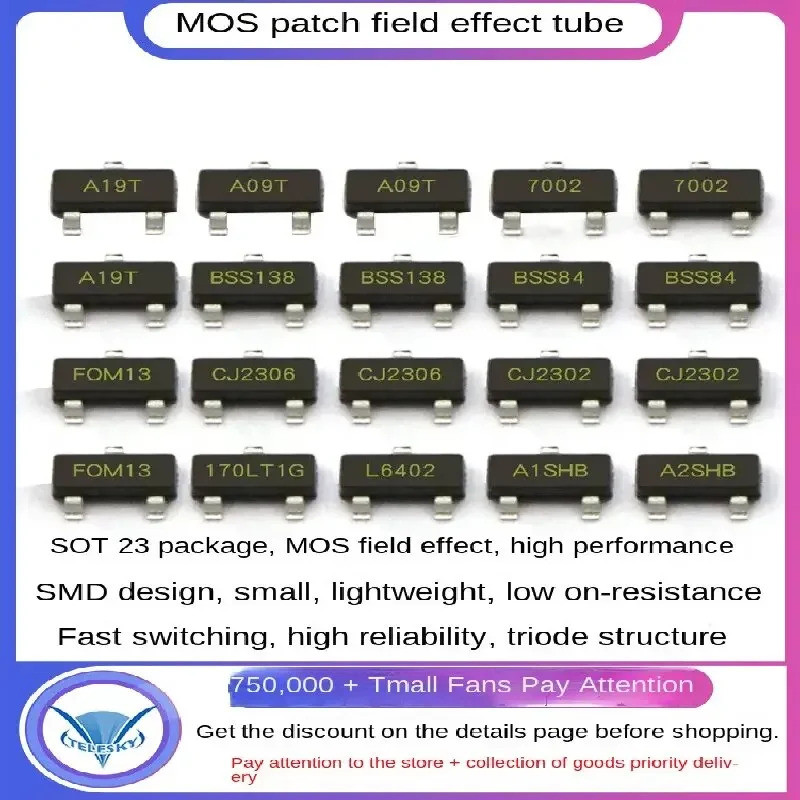 20 CÁI AO3400a AO3401a MOS SMT bóng bán dẫn hiệu ứng trường, bộ điều chỉnh điện áp SOT23, bóng bán d