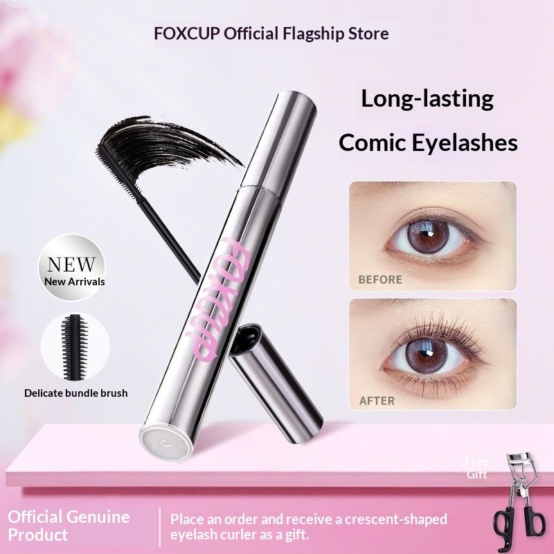 [FOXCUP] Mascara Chống Thấm Nước Chống Mồ Hôi Kéo Dài Uốn Dày Đặc Không Mờ Tự Nhiên Lâu Dài Đế Masca
