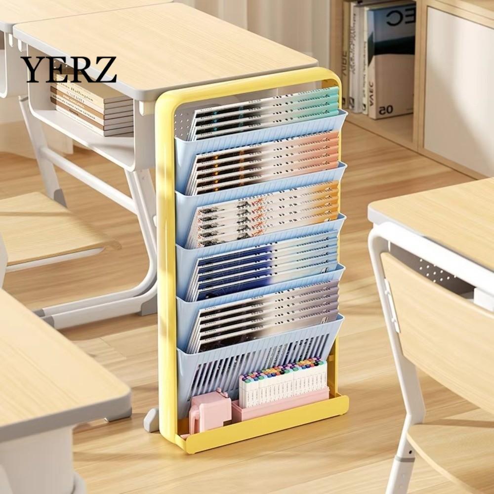 Kệ sách dung tích lớn YERZ, Bộ sắp xếp bàn học cấu trúc 3 / 5 lớp có thể tháo rời, Giá lưu trữ tạp c