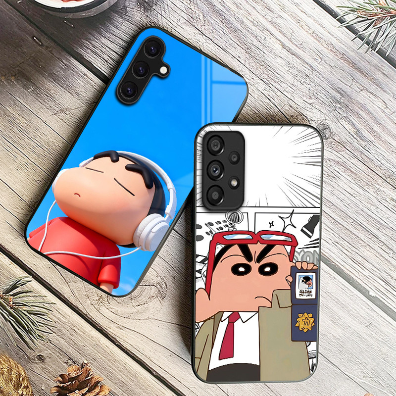Ốp Điện Thoại Kính Crayon Shin-chan 07 Cho Samsung Galaxy A14 A16 A30 A22 A32 A33 A15 A35 A42 A55 A5