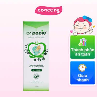 Nước tắm gội thảo dược Dr.Papie 230ml