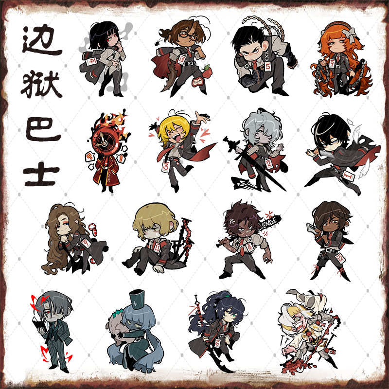 Sinclair Faust Ishmael Anime KeyChain Limbus Company Men Key Chain for Women Fashion Print Figure Ac