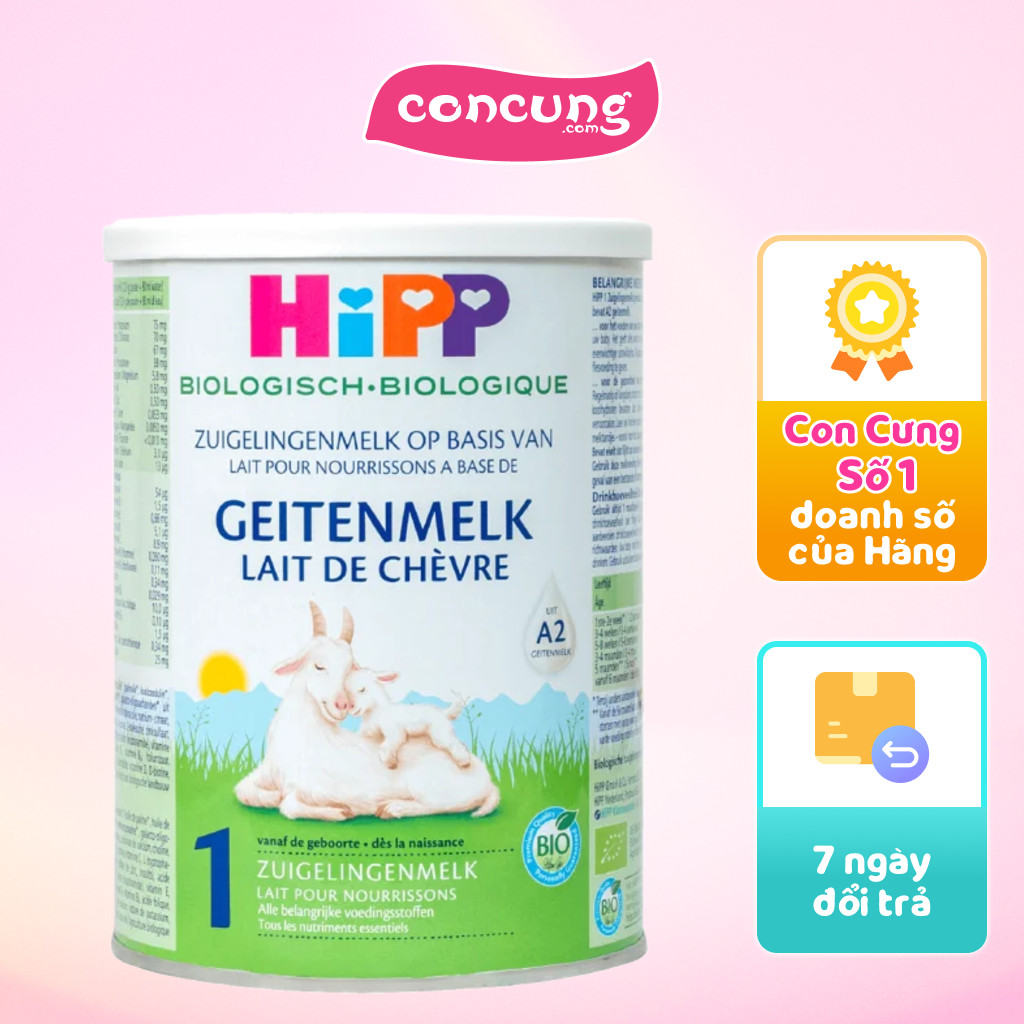 Sữa dê HiPP Organic số 1, 400gr