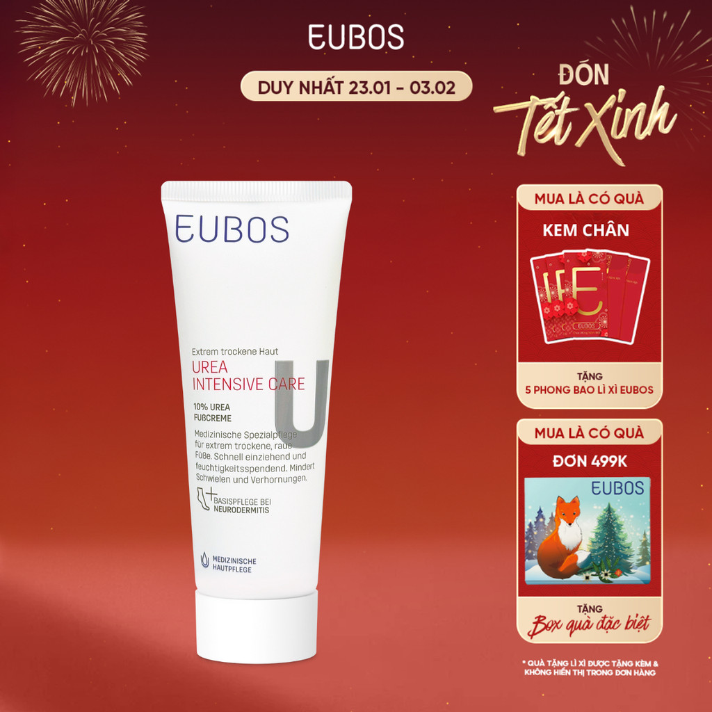 Kem Nứt Gót Và Dưỡng Da Chân EUBOS UREA 10% Foot Cream Thẩm Thấu Nhanh Cải Thiện Làn Da Khô Thô Ráp 