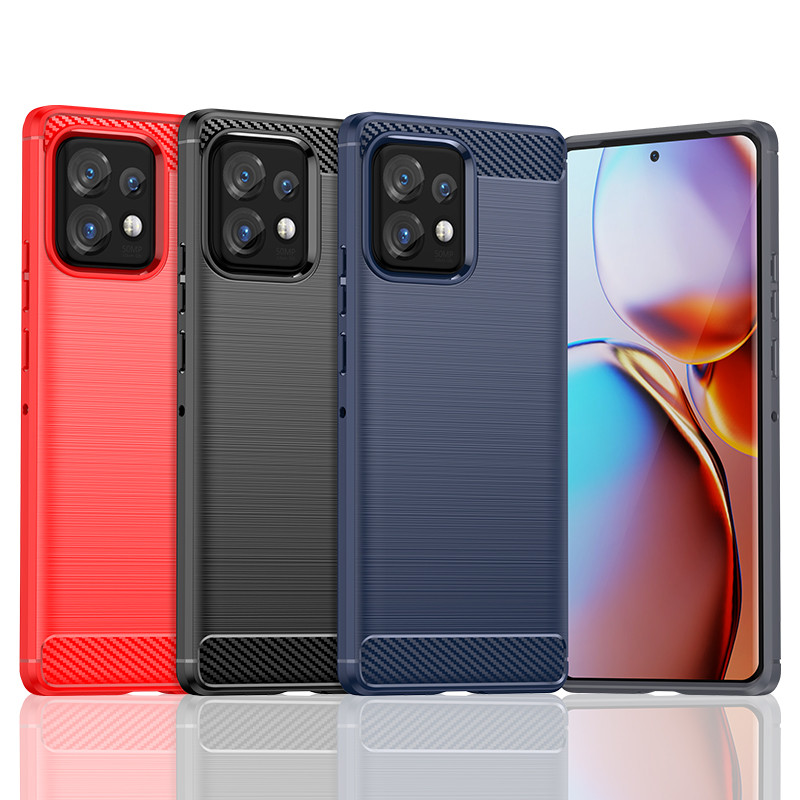 Ốp Chống Sốc Cho Moto Edge Plus 2023 Kết Cấu Chải Silicon Cao Su Cho Moto Edge Plus 2023 Vỏ Điện Tho