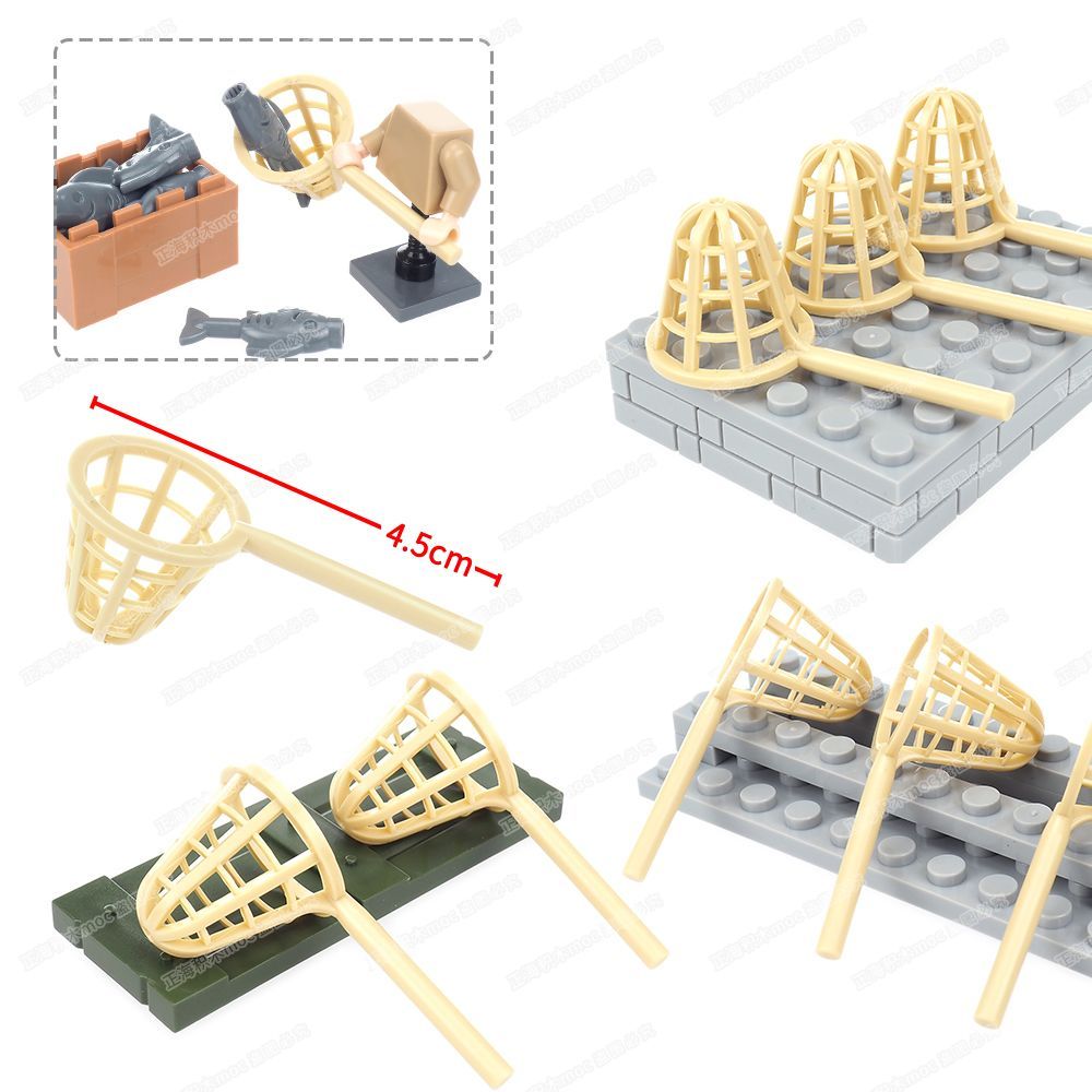 [1646People Collection]Compatible with LEGO Net Pocket Building Blocks Minifigures Mini Capture Grid