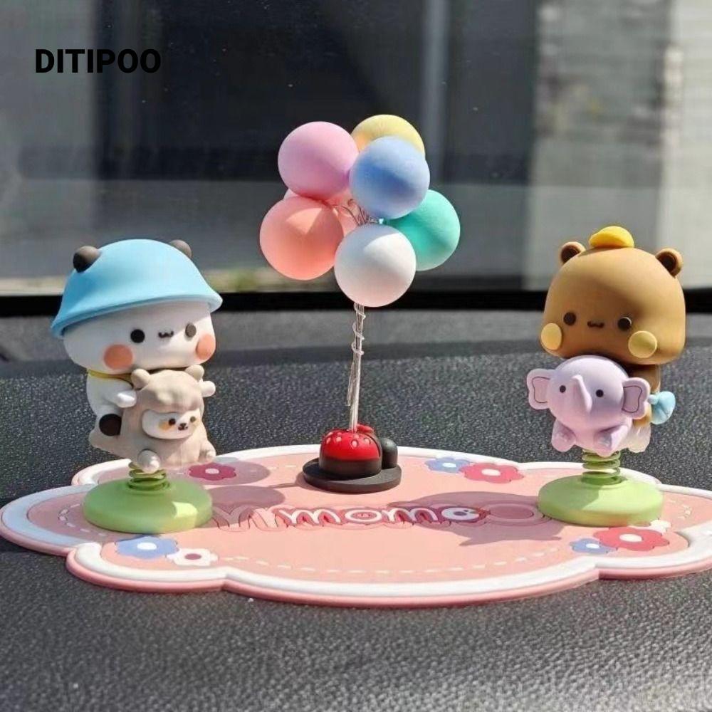 Ditipoo Gấu Trúc Hình, Kawaii Bubu Dudu Bubu Dudu Gấu Đồ Chơi Mô Hình, Lắc Đầu Sưu Tập PVC Xe Trang 
