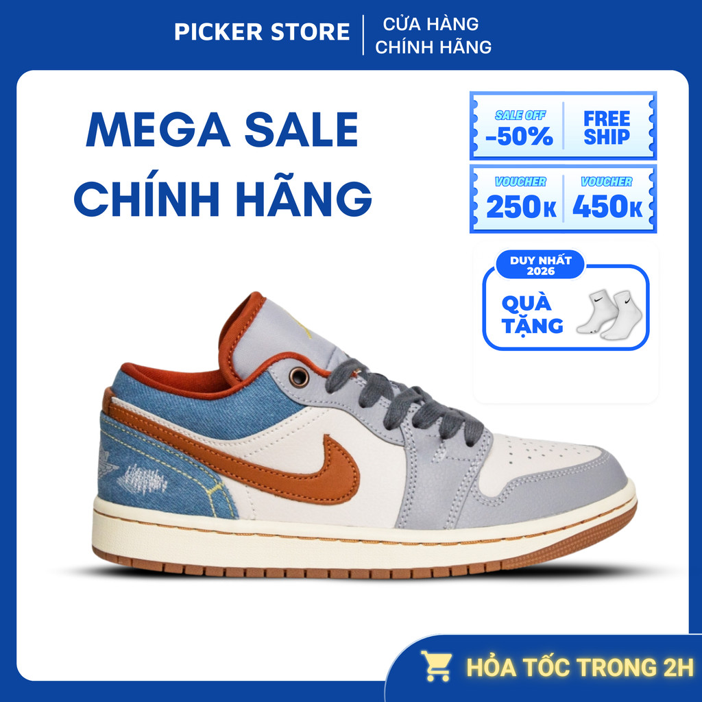 Giày Thể Thao Sneaker J1 Low ‘Phantom’ FZ5045-091 chính hãng cho nam PICKER SHOES