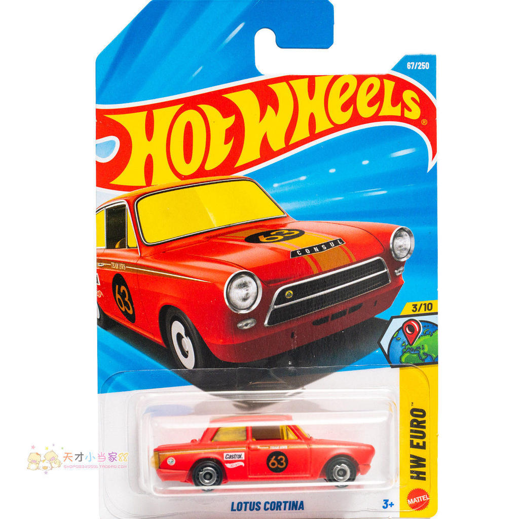 Không. 67 LOTUS CORTINA Lutes Red Hot Wheels HW EURO Series 26C