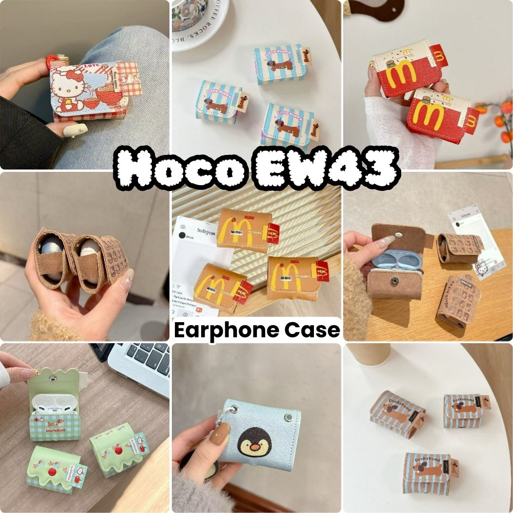 Hàng có sẵnDành Cho Hoco EW43 Ốp Lưng Hoạt Hình Dễ Thương Dệt Hàng Thủ Công Vỏ Tai Nghe