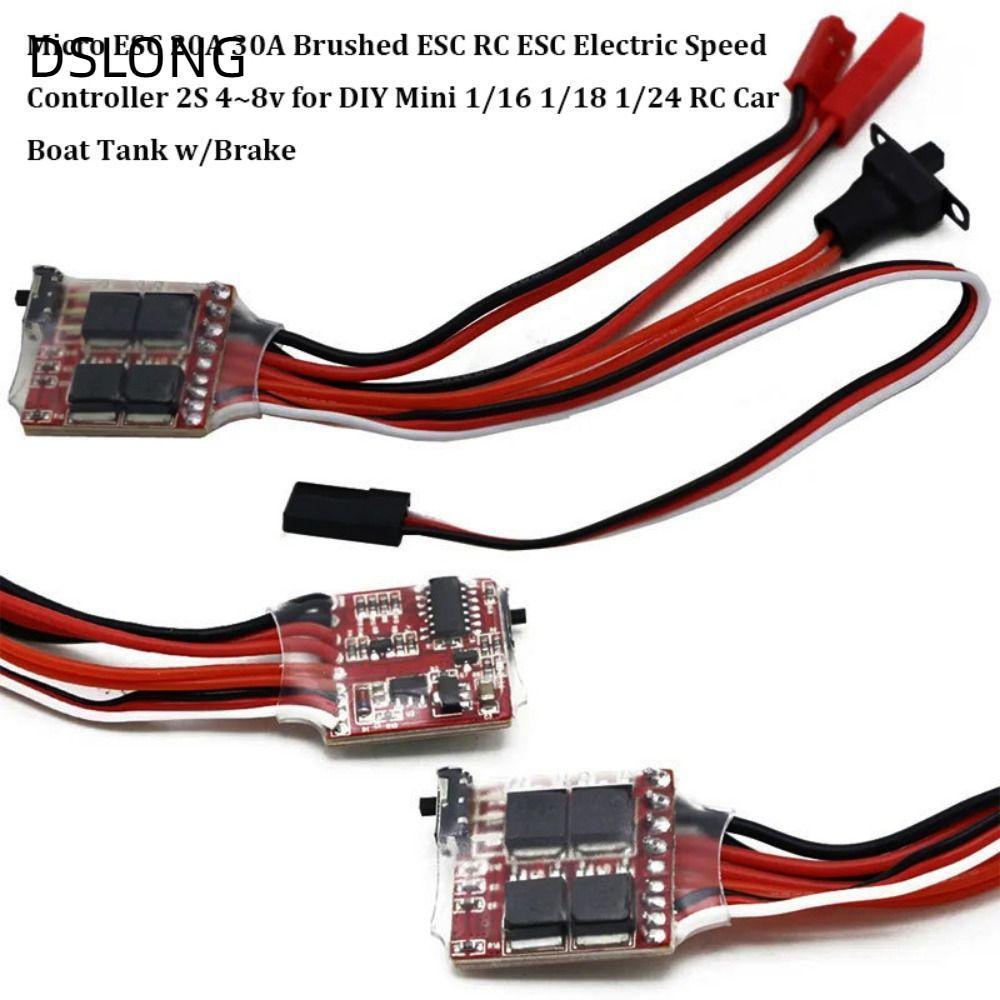 Bộ điều khiển tốc độ điện DSLONG, ESC RC ESC 10A / 15A / 20A / 30A Micro ESC 20A 30A Bàn chải, Bình 