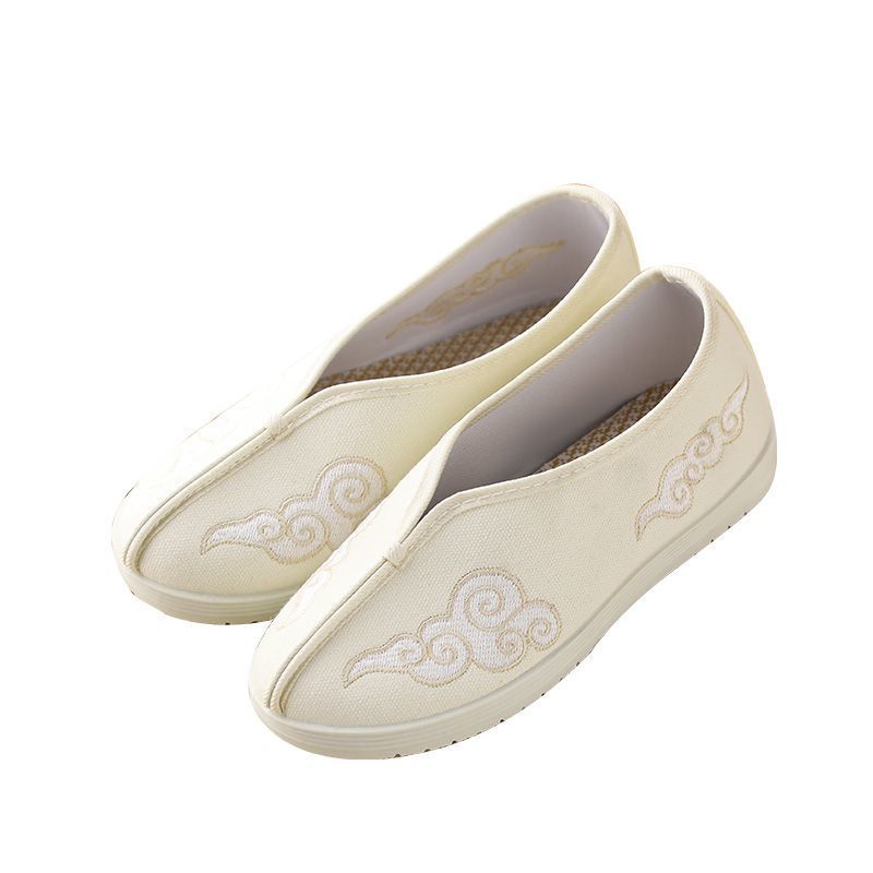 Giày Thêu Cũ Bắc Kinh Handmade Giày Phong Cách Trung Quốc Hanfu Giày Phong Cách Dân Tộc Rồng Truyền Thống Giày Vải Cổ Đế Mềm Hợp Thời Trang