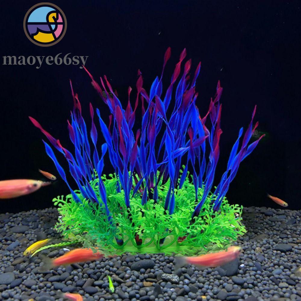 MAOYE66SY Cỏ Nước Nhân Tạo, Rong Biển Bể Cá Đẹp Trang Trí, Mô Phỏng Nhựa Dưới Nước Cây Mô Phỏng Sống