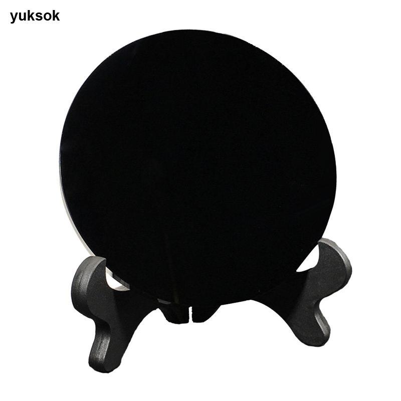 Gương đọc sách Obsidian đen phong thủy, Đĩa Obsidian đen có, tròn mịn