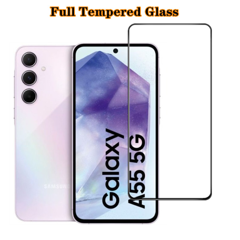 Dành Cho Samsung A55 Full Kính Cường Lực Bảo Vệ Màn Hình Samsung Galaxy A55 5G 9H Chống Dầu Bảo Vệ P