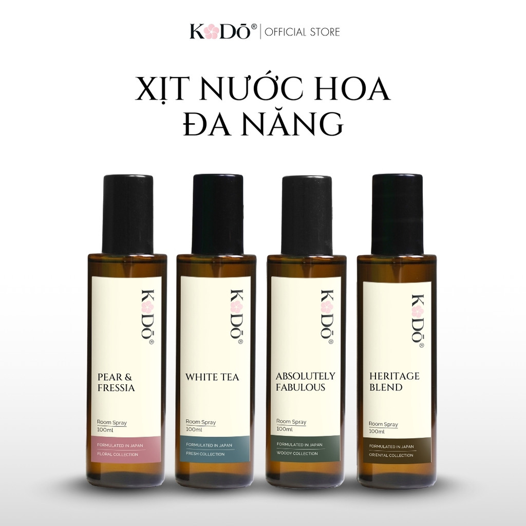 [Nhiều Mùi Hương] Xịt Nước Hoa Đa Năng, Xịt Thơm Phòng, Quần Áo, Vải, Hương Nước Hoa KODO Chai 100ml