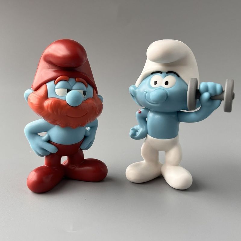Smurf Uncle Jianken Đồ trang trí số lượng lớn Burger King Búp bê búp bê Smurf