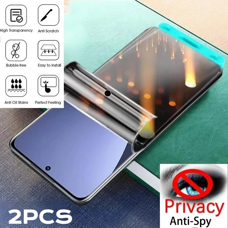 2 Bộ Phim Hydrogel Mờ Mờ Cho Oukitel C65 C60 C59 C58 Pro Chống Ánh Sáng Xanh Chống Gián Điệp Bảo Vệ 