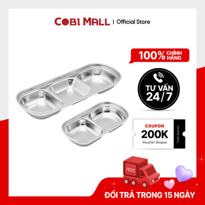 Đĩa Inox 304 Chia Ngăn Đựng Thức Ăn Chống Gỉ, Đa Năng – Cobi Home