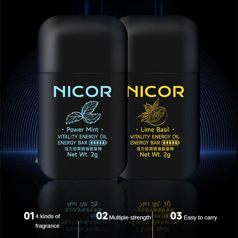 Ennishi [Mã hóa] 5 hộp đựng năng lượng làm sạch mũi thảo dược Nicor Essential, ống hít hai lỗ, xịt m