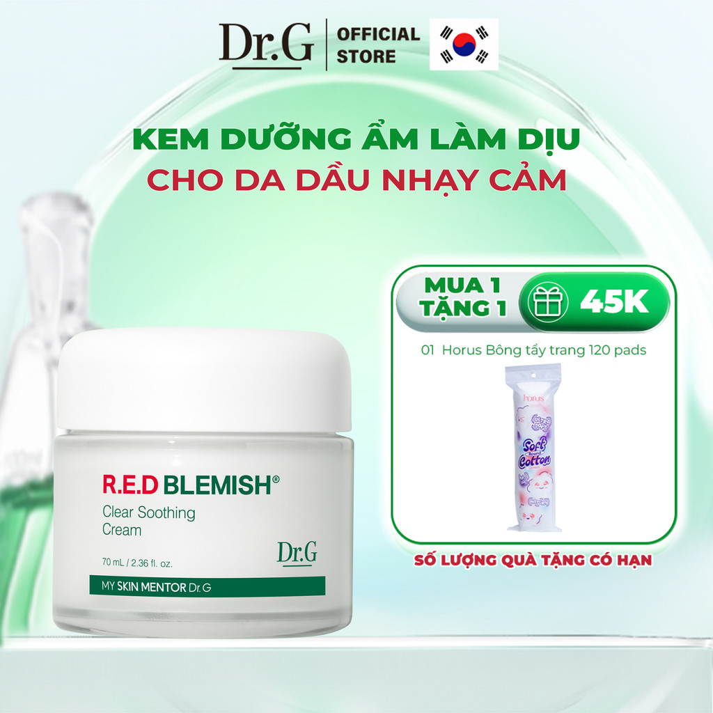 Kem Dưỡng Ẩm Phục Hồi Dr.G Clear Soothing Cream 70ml