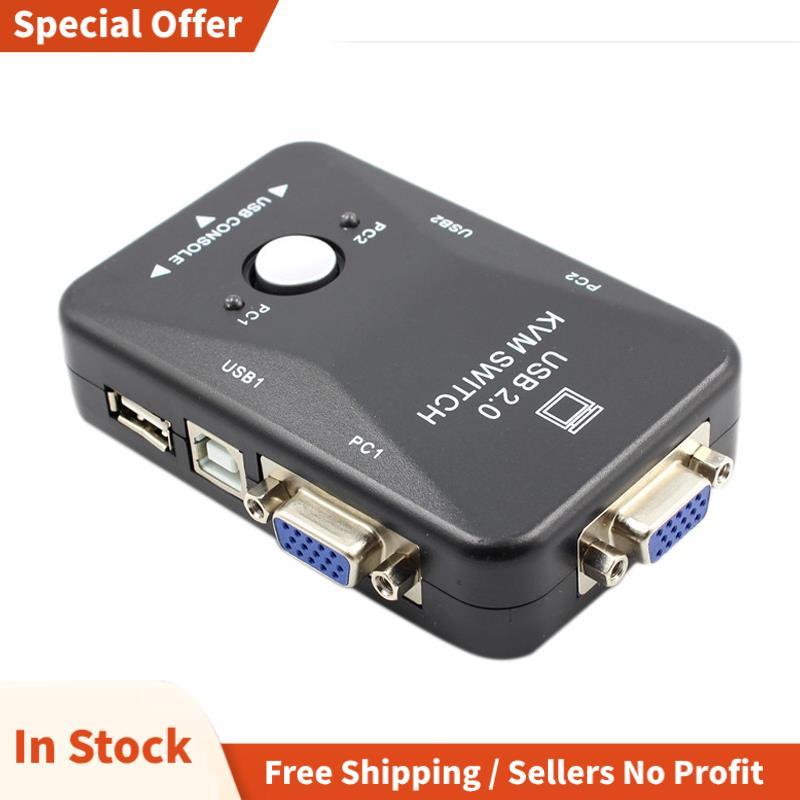 KVM Switch 2 Cổng VGA Switch USB 2.0 KVM Chuột Switch Bàn Phím 1920X1080 Hộp Chia Sẻ Công Tắc Vga Sp