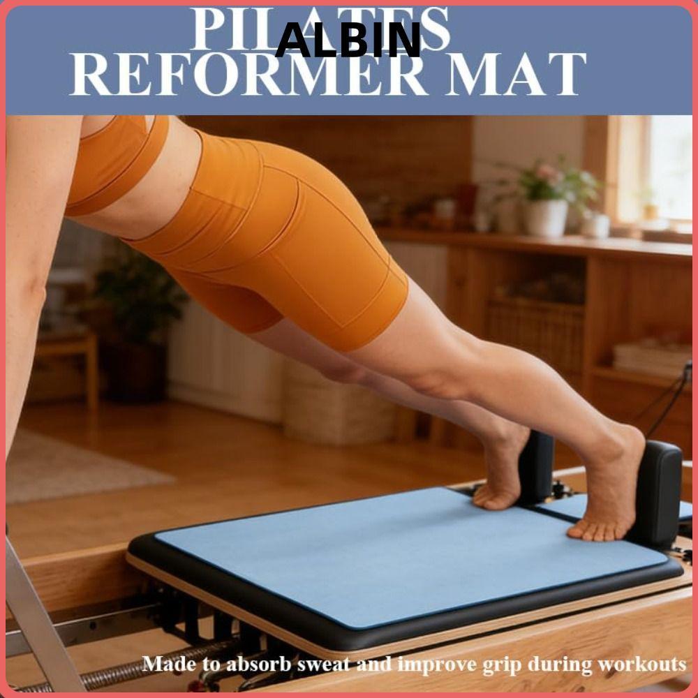 Thảm ALBIN Pilates, Thảm cải cách Pilates chống trượt lông cừu, Máy cải cách Pilates siêu mỏng thấm 
