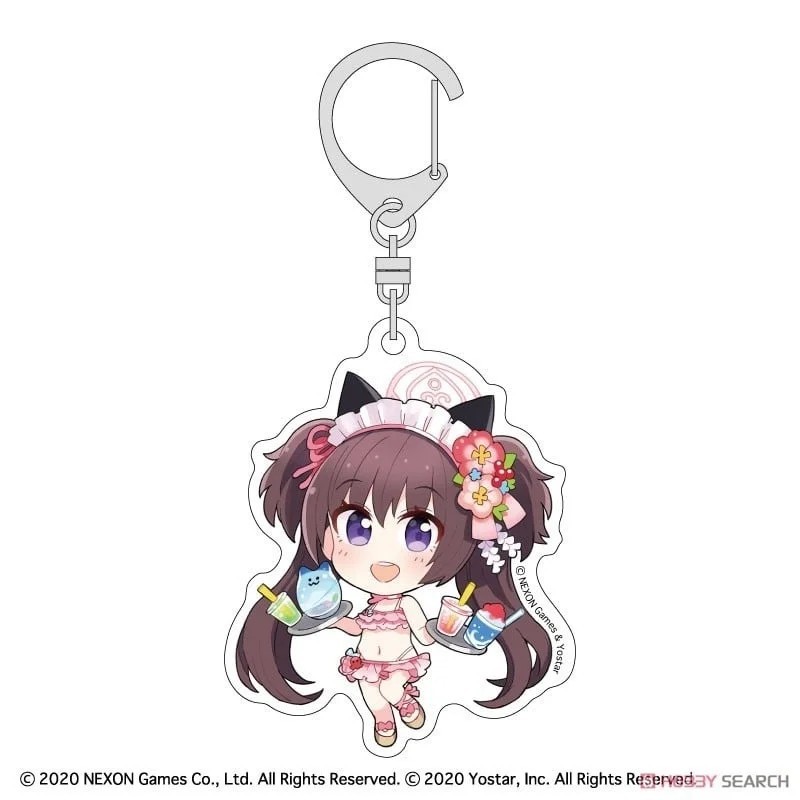 Móc khóa Blue Archive Acrylic Mica Arisu Hina Yuuka Mika Mari Iochi phụ kiện mô hình anime trang trí