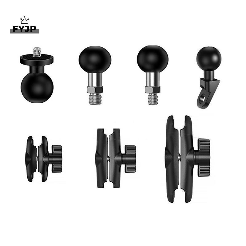 FEJP Hợp Kim Nhôm Đôi Soet Cánh Tay Cho Đầu Bóng 25mm / 1 Inch Gắn Kẹp Cho Xe Đạp Xe Máy Camera Nối 