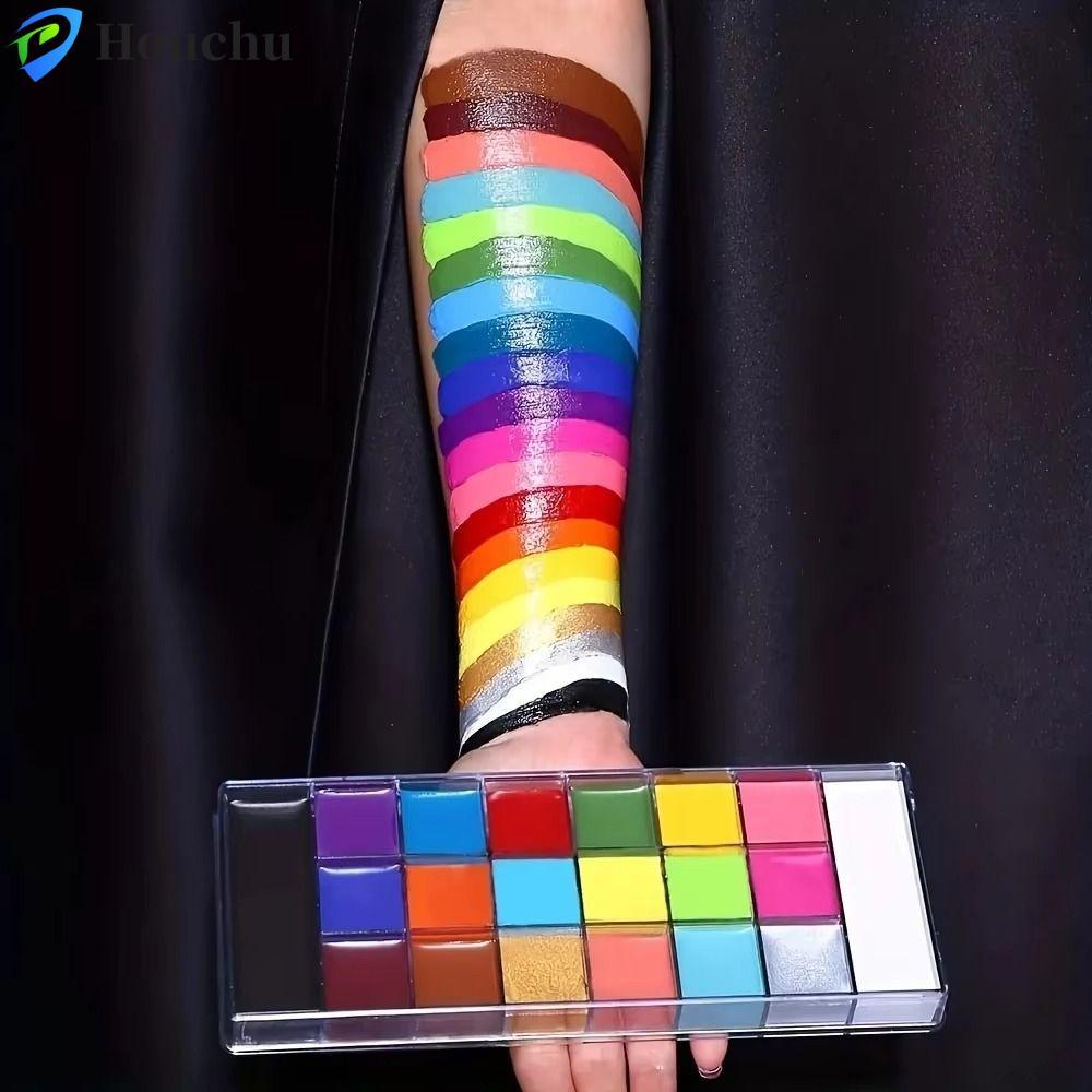 HOUCHU Body Face Painting Kit, Trang Điểm Đầy Màu Sắc Body Art Painting, Làm Đẹp Chống Thấm Nước Có 