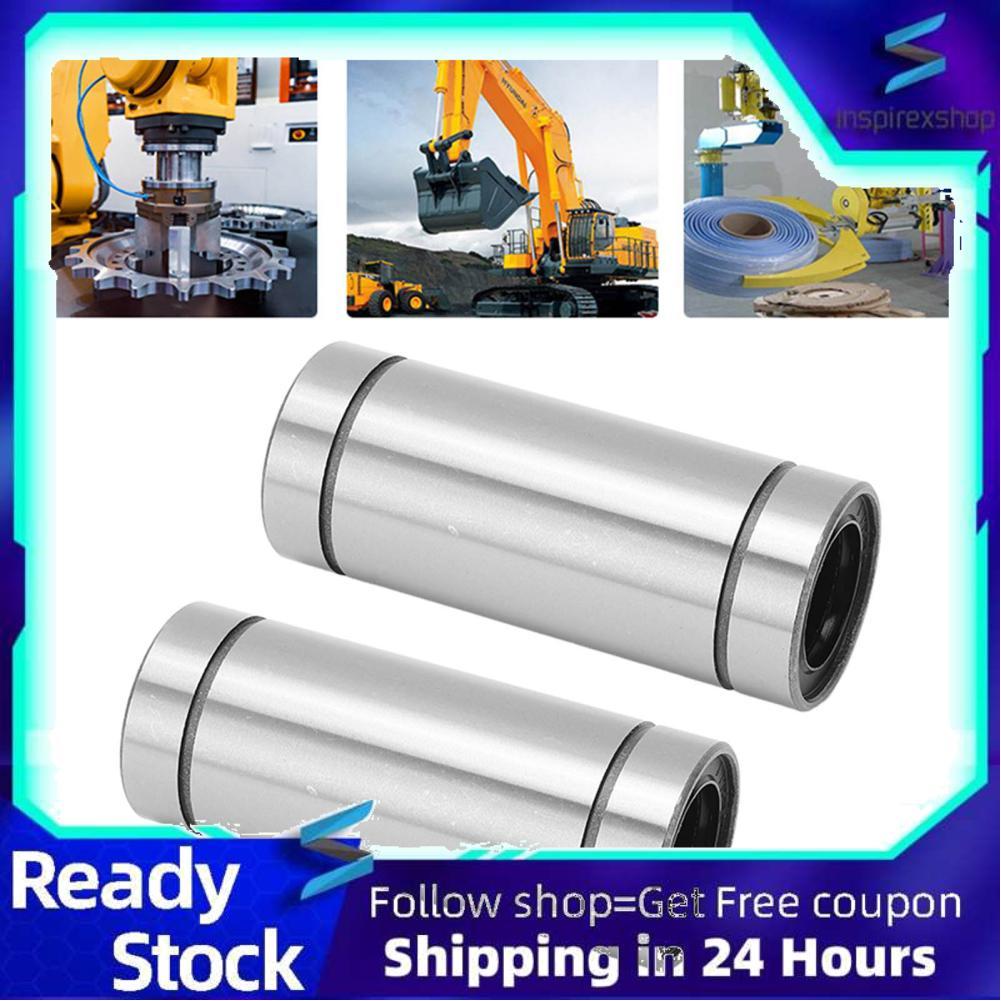 Inspirexshop Inspirexshop 2 Vòng Bi Chuyển Động Tuyến Tính LM20LUU Bushing Mang 20mm ID 32mm OD 80mm