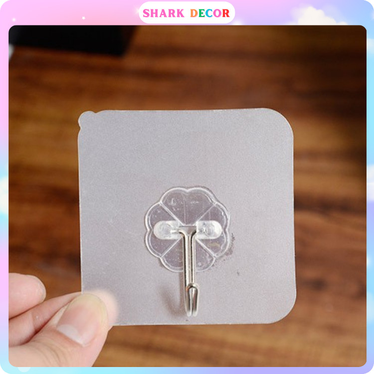 Móc Trong Suốt Dán Tường Siêu Dính MT45 ( Dính khung lưới sắt, Đèn, Treo đồ)