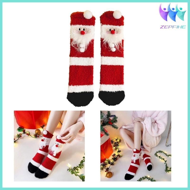 Nio Nữ Mùa Đông Fuzzy Tất Dễ Thương Cozy Dép Tất Ấm Áp Fuzzy Giáng Sinh Tất