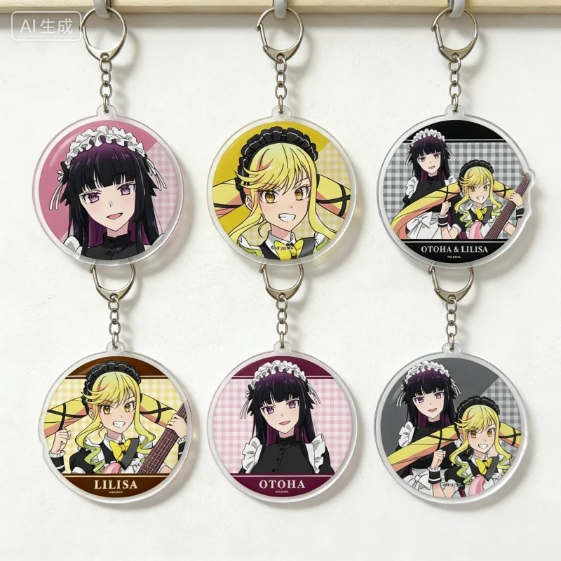 Móc khóa Anime Rock Is A Ladys Modesty Acrylic Otoha Lilisa in hình sắc nét phụ kiện trang trí túi x