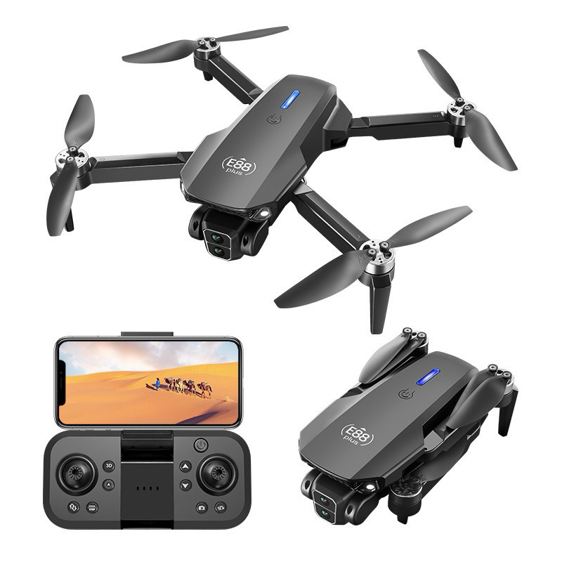 Flycam E88 Plus 2025 - to - pin lâu hơn E88 max - flycam tập bay giá rẻ