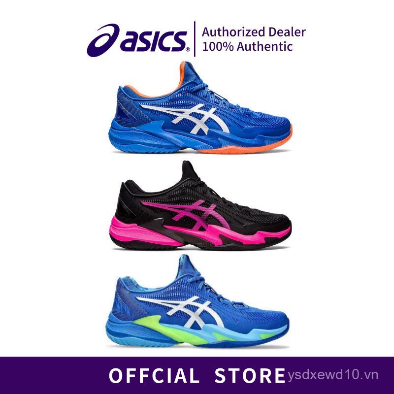【 ASICS 】 FF3 Novak Blue Green 1041A363-400 Giày Tennis chuyên nghiệp chống trượt nam 1EROZ