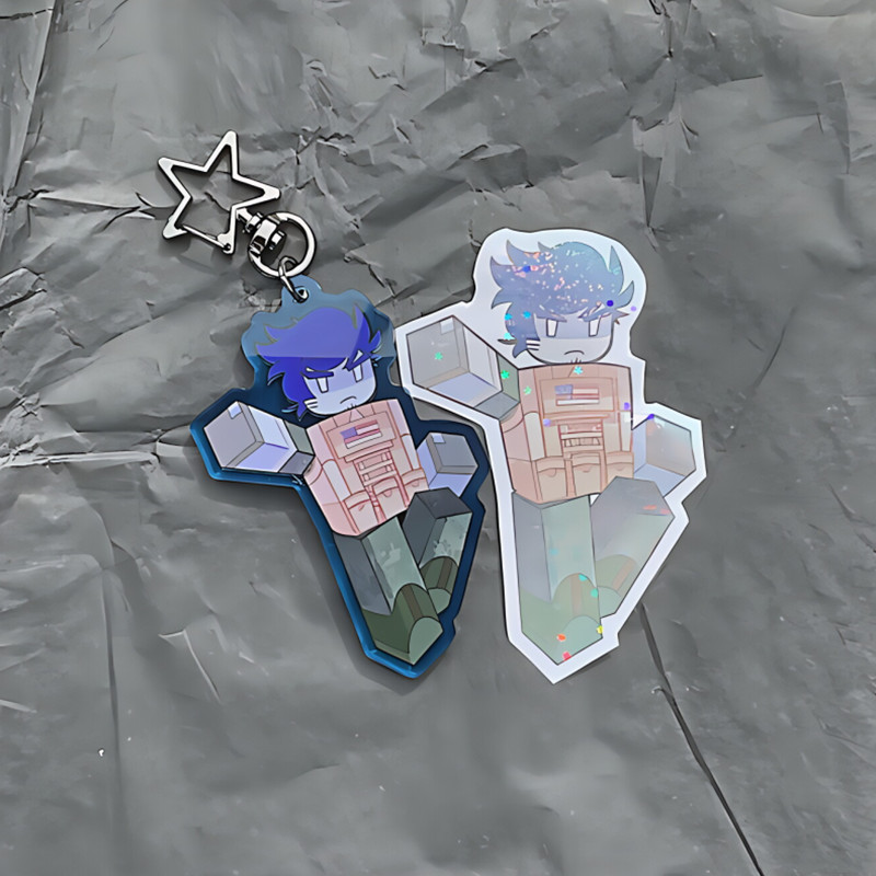 Forsaken Guest 1337 Keychain Acrylic  Keychain Cute cartoon game Character pendant