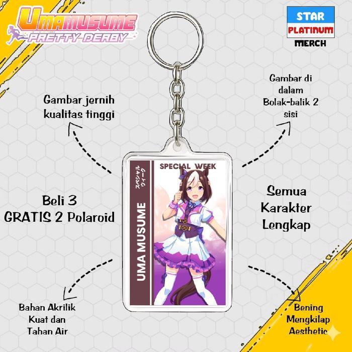 Gantungan Kunci Uma Musume - Keychain Uma Musume Pretty Derby - Ganci Anime - Gantungan Kunci Agnes 