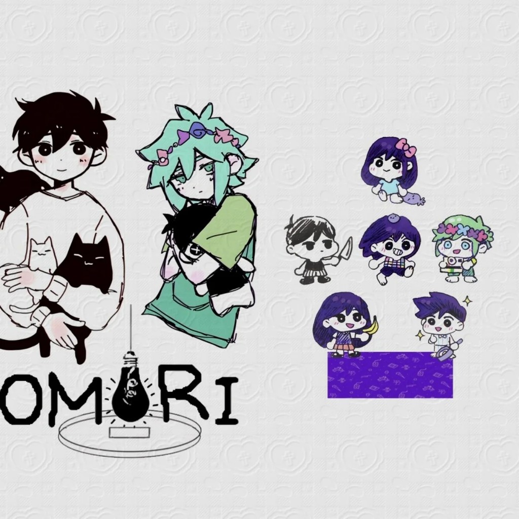 Standee Omori Mô hình Acrylic 15cm nhân vật game Omori Sunny Basil Aubrey Mari Hero Kel trang trí bà