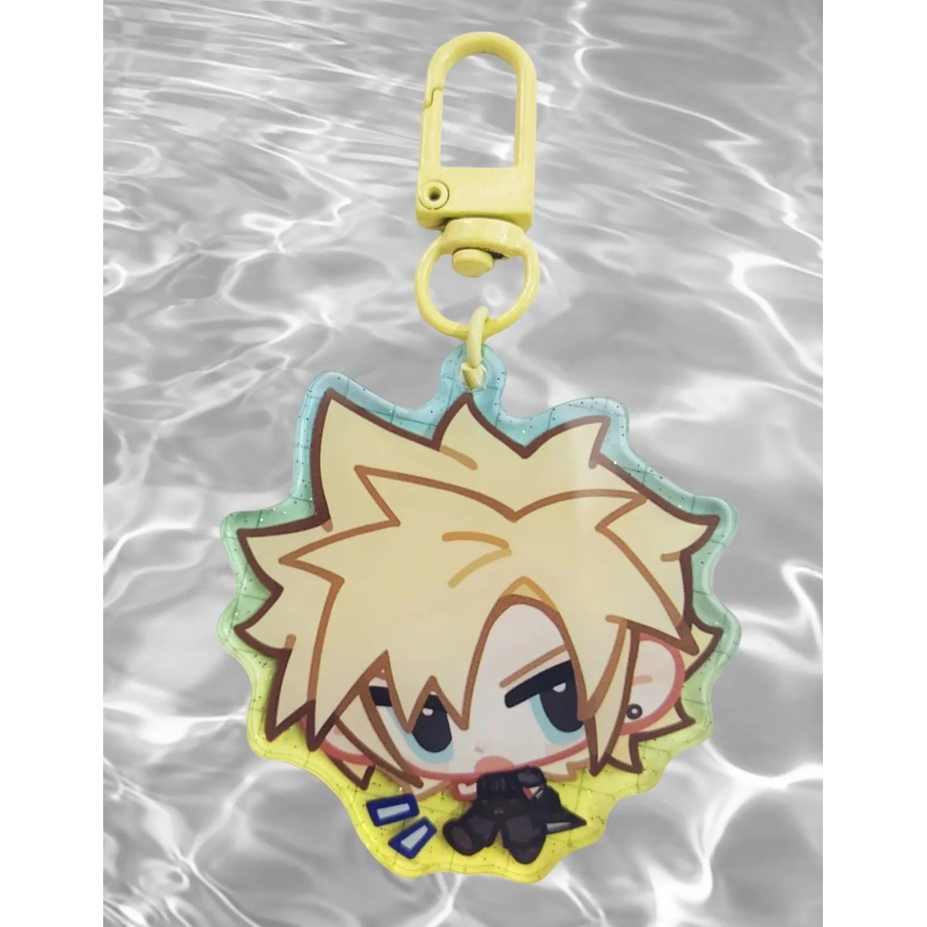 Móc khóa Cloud Strife Final Fantasy VII FF7 Anime Acrylic Mica Chibi Dễ Thương Phụ Kiện Treo Balo Tú